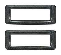 CILIA 3/4/7 Modules Plaque Compatible avec Bticino LIVINGLIGHT, Plaques En Plastique de Haute Qualité Support 507 Diverses 11 Couleurs (Noir Fluorescent, 7 Modules-2 Pièces)