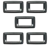 CILIA 3/4/7 Modules Plaque Compatible avec Bticino LIVINGLIGHT, Plaques En Plastique de Haute Qualité Support 504 Diverses 11 Couleurs (Noir Fluorescent, 4 Modules-5 Pièces)