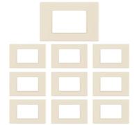 CILIA 3 Modules Plaque Compatible avec VIMAR PLANA, Plaques En Plastique de Haute Qualité Support 503 Diverses 11 Couleurs (Ivoire, 3 Modules-10 Pièces)
