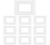 CILIA 3 Modules Plaque Compatible avec VIMAR PLANA, Plaques En Plastique de Haute Qualité Support 503 Diverses 11 Couleurs (Blanc, 3 Modules-10 Pièces)