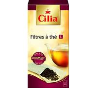 Cilia 80 Filtres à Thé, Taille L, Sans Résidu dans La Tasse, Pour Grande Théière (0,75 à 1,6 L)