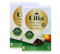 Cilia® Filtre à thé 100 Comprimés. Taille M utilisable avec/sans support (Lot de 2)