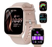 CILIENG Connectée Homme Femme, 1.83" Montre Intelligente avec Appel Bluetooth, 110+ Sportifs Smartwatch Moniteur Sommeil Fréquence Cardiaque Podomètre, Étanche IP68 Smartwatch pour Android iOS (Rose)