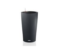 Lechuza Jardinière Cilindro Color 32 - All-In-One, réserve d'eau intégrée, Ardoise Ø32×56cm