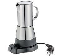 Cilio Cafetière italienne électrique Aida 273694, acier inoxydable, 480 W, 6 tasses, argenté