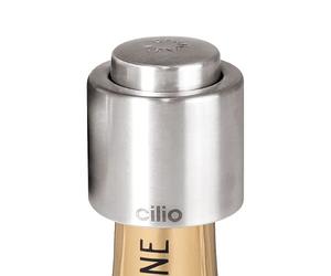 Cilio Bouchon de Bouteille de Champagne en Acier Inoxydable Poli, Couleur Argent, 6 x 5 x 5 cm C300888