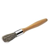 cilio Brosse de nettoyage Barista, porte-filtre en bois de cerisier avec poils naturels, pour un nettoyage final, brosse de nettoyage pour station de tampon, longueur 19 cm