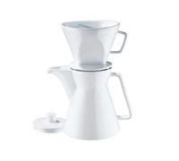 Cilio Cafetière 106060 Vienna 1L avec Filtre Taille 4, Porcelaine, Blanc, 29 x 14 x 17 cm