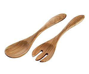 Cilio Couverts à Salade en Bois d'olivier Marron 30 cm