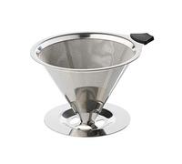 CILIO Filtre permanent pour café avec support ACIER INOXYDABLE taille 4 argent