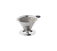 CILIO Filtre permanent pour café avec support ACIER INOXYDABLE taille 4 argent