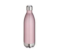 cilio Gourde élégante en acier inoxydable - 1 litre - Or rose - Anti-fuite - Bouteille isotherme également pour boissons gazeuses - Garde au chaud jusqu'à 18 h et au froid 24 h