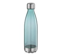 Cilio Gourde élégante verte transparente | 700 ml | Tritan/acier inoxydable satiné | Sans BPA | Convient pour les boissons gazeuses | Incassable et anti-fuite | Avec bouchon à vis | Boissons jusqu'à