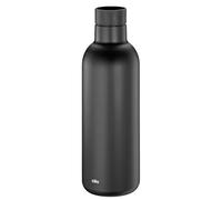 cilio Gourde isotherme Deluxe en acier inoxydable - Bouchon à 360° - Système à double paroi - Incassable et anti-fuite - 18 h chaud et 24 h froid - 650 ml - Hauteur : 24,5 cm - Noir