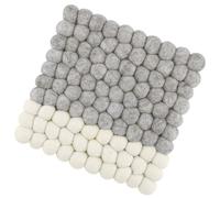 cilio Lana Due Dessous de Plat en Feutre Lavable en Laine de Mouton pour casseroles Chaudes, Assiettes, moules et poêles, résistant à la Chaleur jusqu'à 100 °C, Boules de Feutre, 21 × 21 cm, carrés,