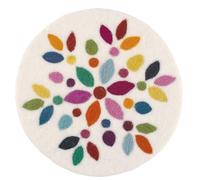 cilio Lana Fiore Dessous de Plat en Feutre Lavable en Laine de Mouton pour casseroles Chaudes, Assiettes, moules et poêles, résistant à la Chaleur jusqu'à 100 °C, Ø 21 cm, Rond, Multicolore