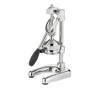 Cilio Presse-agrumes manuel AMALFI | acier inoxydable | presse-agrumes à la main pour 25 % de jus en plus | faible effort | presse-fruits professionnel | 22,5 x 19,5 x 43,5 cm, chromé