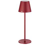 cilio SOLE Lampe de table LED bordeaux à intensité variable avec capteur tactile et fonction mémoire, idéale pour l'intérieur et l'extérieur, avec câble USB-C, hauteur 35 cm, Ø 11 cm