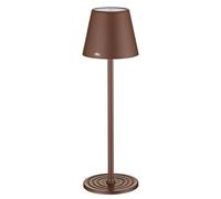 cilio SOLE Lampe de table LED marron à intensité variable avec capteur tactile et fonction mémoire, idéale pour l'intérieur et l'extérieur, avec câble USB-C, hauteur 35 cm, Ø 11 cm