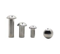 Cilky Vis à métal 10/20/50pcs M0.8 M1 M1.2 M1.4 M1.6 M2 M2.5 M3 M4 304 Rivet à tête Ronde Solide en Acier Inoxydable Rivet Auto-obturant en Alliage(M1.4 50pcs,5mm)