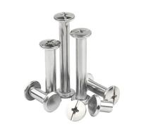 Cilky Vis à métal 10 Jeux de vis en Acier Inoxydable OD4(M3) OD5(M4) 304, vis pour Compte Album Photo, vis pour Livres(6mm(L),OD 4mm (M3))