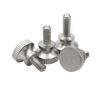 Cilky Vis à métal 5/10 Pcs M2 M2.5 M3 M4 M5 M6 304 Stainless Steel Hand Tighten Knurled Grip Knob Thumb Screw Bolt Length=3-35mm(5pcs,M2 x 5mm)