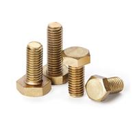 Cilky Vis à métal Boulons hexagonaux en Laiton M5 à Filetage Complet, Petites vis à métaux, 10 pièces(M5*16)
