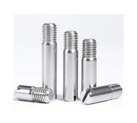 Cilky Vis à métal Goupille cylindrique Fendue M2 M2.5 M3 M4, 5 pièces, goupille de localisation à Filetage mâle, en Acier Inoxydable 304, Longueur 6-16mm(M2.5,10mm)