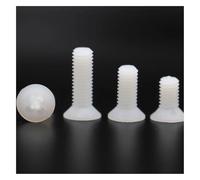 Cilky Vis à métal Lot de 10/20/50 vis cruciformes à tête fraisée Plate en Nylon Noir et Blanc, Filetage métrique M3 M4 M5 M6(White,8MM_M5 10PCS)