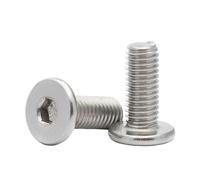 Cilky Vis à métal Lot de 100 vis à tête Plate Ultra-Mince M1.6 M2 M2.5 M3 304 en Acier Inoxydable à Six pans Creux(6mm x100pcs,M2)