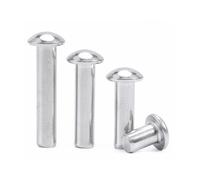 Cilky Vis à métal Lot de 2 à 50 Rivets à tête Ronde en Acier Inoxydable 304 GB867, M2,5, M3, M4, M5, M6, M8, Solides et autobloquants(M3-30pcs,10mm)