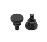 Cilky Vis à métal Lot de 2 vis moletées Noires à épaulement en Acier au Carbone M10(M10*40)