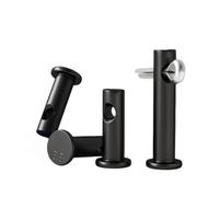 Cilky Vis à métal Lot de 20/50 goupilles d'axe Noires M4 M5 M6 en Acier au Carbone à tête Plate avec Rouleau de Goujon à Trou(M6 (20 Pieces),35mm)