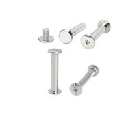 Cilky Vis à métal Lot de 5/10 vis de Reliure en Acier Inoxydable M2 M3 M4 304 pour Sac en Cuir, Ceinture, Album Photo, Scrapbooking, Livre, Poteau, Rivet(25mm,5sets D5-M4)