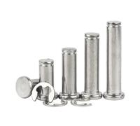 Cilky Vis à métal Tête Plate en Acier Inoxydable 304, avec goupille rainurée, goupille de circlip de positionnement, goupille cylindrique roulante M3 M4 M5 M6 M8 2/5 pièces(M8 (2Pcs),16mm)