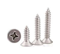 Cilky Vis à métal Vis à Bois autotaraudeuses à tête fraisée Plate en Acier Inoxydable 100, M1.2 M1.4 M1.7 M2 M2.6 Mini 304 pièces/lot(10mm,M1.7)