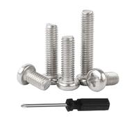 Cilky Vis à métal Vis à métaux à tête cylindrique 5 pièces, vis à tête cruciforme métrique M4 en Acier Inoxydable, boulons argentés(M4x120mm)