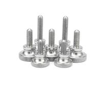 Cilky Vis à métal Vis à tête moletée en Acier Inoxydable, M2 M2.5 M3 M4 M5 M6 M8 M10, vis à tête Haute métrique, réglage Manuel, 1/2/5 pièces (Size : M6x20mm 2pcs)