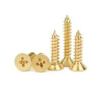 Cilky Vis à métal Vis autotaraudeuses Plates à tête d'évier dorée, Filetage métrique en Laiton, vis dorées pour Meubles en Panneaux de Fibres de Bois 5/10/20/50pcs(M4x8 (20Pcs))