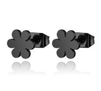 Cilla Jewels clous d'oreilles Acier inoxydable Fleur Noir