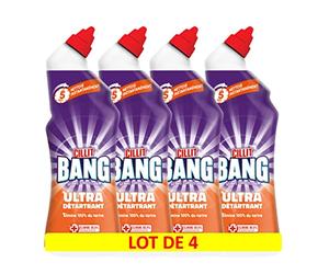 Cillit Bang Gel WC Nettoyant Surpuissant Calcaire/Toilettes 750 ml - Lot de 4