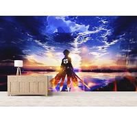 CILODO 3D Papier Peint Couleur et Samouraï Salon Chambre Bureau Couloir Décoration Peinture Murale Moderne Décor Mural 200cm×140cm(LxH)