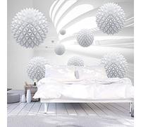 CILODO Papier Peints Boules blanches et abstraites Poster Mural Personnalisé 3D Pour Salon Chambre D'Enfant Décoration Murale Moderne Murales 400cm×280cm(LxH)