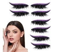 Cils à Bandes,4 Paires Bandes Adhésives pour Cils | Adhésif Imperméable Maquillage Beauté Effet Pailleté pour Yeux Femmes Filles Débutants Quotidien