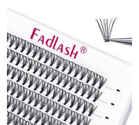 Cils Cluster FADLASH DIY 20 Root Extension Cils Individuels Volume Russe Cluster Faux Cils Individuelle Noir Mat Bouquet Cils 0.07-C Curl Longueur Unique(20D-0.07C, 12mm)
