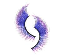 Cils Colorés, Faux Cils de Couleur en Grappes, Réutilisables Volume Intense Longueur pour Fêtes Halloween Mariage Pride Cosplay Scène