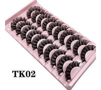 Cils De Bande Russe 10 Paires De Cils De Vison Moelleux 3d Faux Cils Cils De Volume Russe Faux Cils Maquillage De Tenue.Tk02.Dd