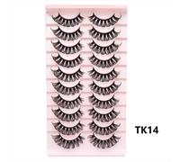 Cils De Bande Russe 10 Paires De Cils De Vison Moelleux 3d Faux Cils Cils De Volume Russe Faux Cils Maquillage De Tenue.Tk14.Dd