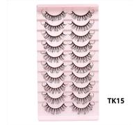 Cils De Bande Russe 10 Paires De Cils De Vison Moelleux 3d Faux Cils Cils De Volume Russe Faux Cils Maquillage De Tenue.Tk15.Dd