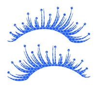 Cils de voiture, 1 paire de cils de voiture bleus pour phares, cils de voiture réfléchissants, cils de voiture en PVC mignons, autocollants voiture décoratifs personnalisés, accessoires de voiture